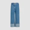 Pantalon iconique à revers en denim
