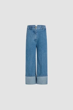 Pantalon iconique à revers en denim