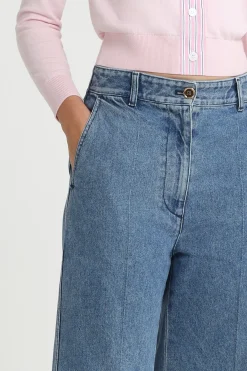 Pantalon iconique à revers en denim