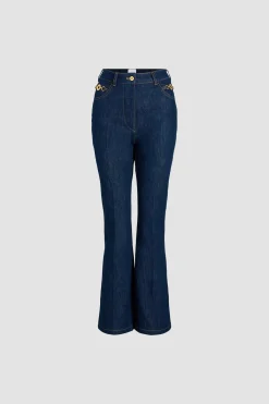 Pantalon évasé en denim bio