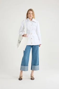 Parka safari en gabardine de coton bio