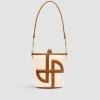 Petit sac seau JP en cuir et coton