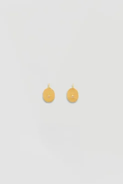 Petites boucles d’oreilles visage en laiton