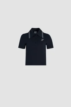 Polo à monogramme JP brodé en coton bio piqué