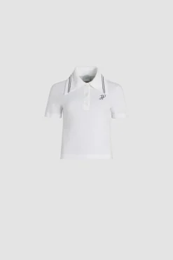 Polo à monogramme JP brodé en coton bio piqué