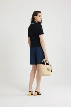 Polo à monogramme JP brodé en coton bio piqué