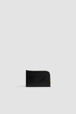 Porte-cartes zippé Patou en cuir