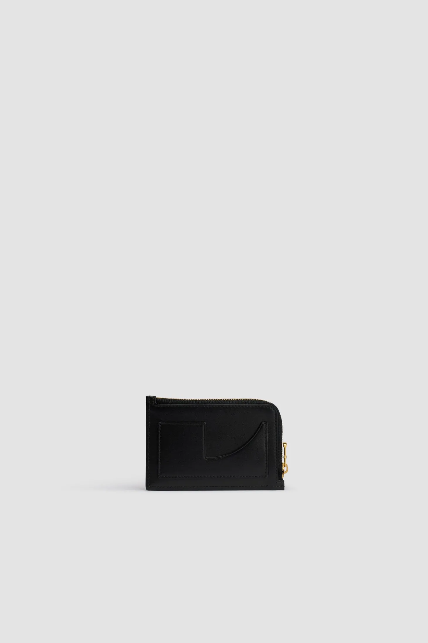 Porte-cartes zippé Patou en cuir