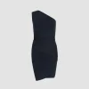 Robe asymétrique en coton bio stretch