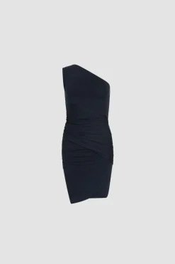 Robe asymétrique en coton bio stretch
