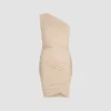 Robe asymétrique en coton bio stretch