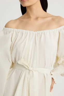 Robe cocktail longue en faille recyclée