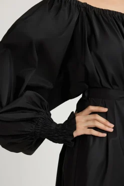 Robe cocktail longue en faille recyclée