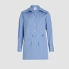 Robe courte en popeline de coton bio imprimée