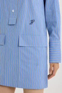 Robe courte en popeline de coton bio imprimée