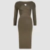 Robe croisée en jersey stretch