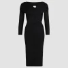 Robe croisée en jersey stretch