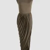 Robe dos nu en jersey stretch