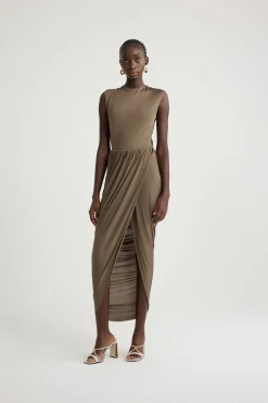 Robe dos nu en jersey stretch