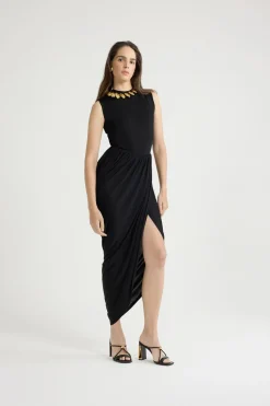 Robe dos nu en jersey stretch