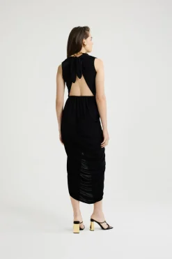 Robe dos nu en jersey stretch