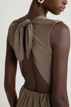 Robe dos nu en jersey stretch