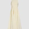 Robe longue dos nu en faille recyclée