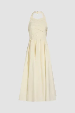 Robe longue dos nu en faille recyclée