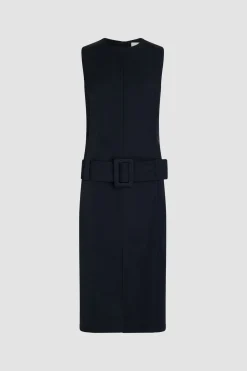 Robe midi ceinturée en nylon léger recyclé
