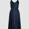 Robe midi en satin
