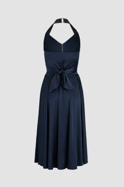 Robe midi en satin