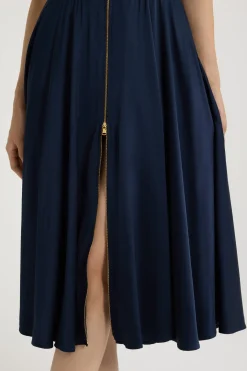 Robe midi en satin