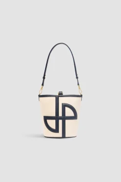 Sac seau JP en cuir et coton