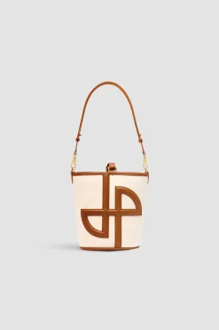 Sac seau JP en cuir et coton