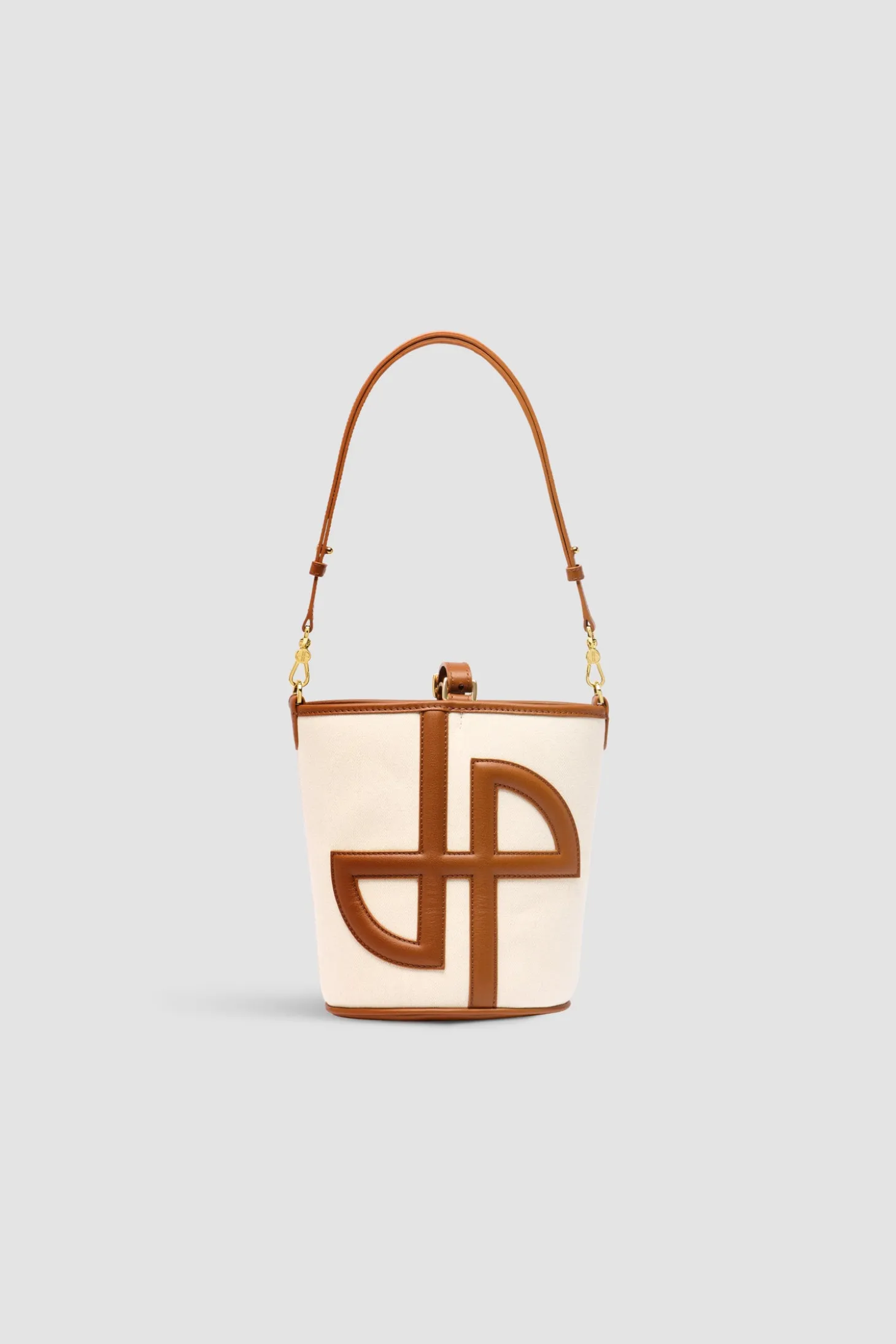 Sac seau JP en cuir et coton