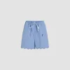 Short en popeline de coton bio imprimée