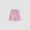 Short en viscose mélangée éco-responsable matelassée et imprimée