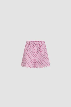 Short en viscose mélangée éco-responsable matelassée et imprimée