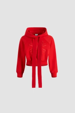 Sweatshirt à logo médaillon en coton bio