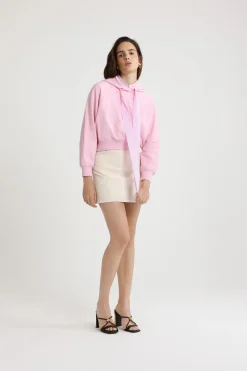 Sweatshirt à logo médaillon en coton bio