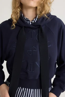 Sweatshirt à logo médaillon en coton bio