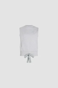 Sweatshirt sans manches à logo Patou brodé en coton bio