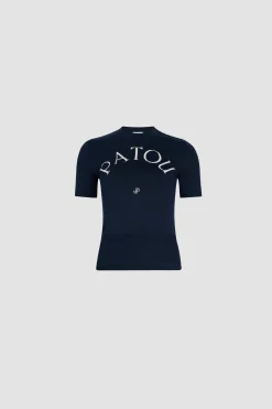 Top à logo Patou en maille de coton mélangé