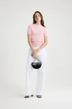 Top à logo Patou en maille de coton mélangé