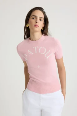 Top à logo Patou en maille de coton mélangé