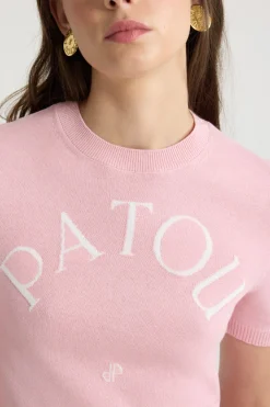 Top à logo Patou en maille de coton mélangé
