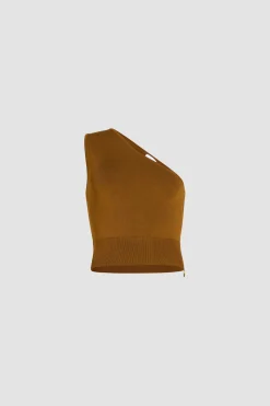 Top asymétrique en crêpe technique