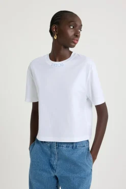 T-shirt à logo Patou brodé en coton bio