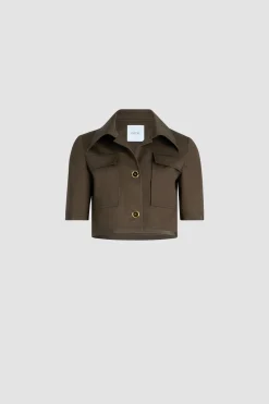Veste courte en gabardine de coton bio