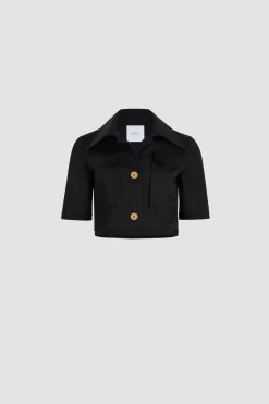 Veste courte en gabardine de coton bio